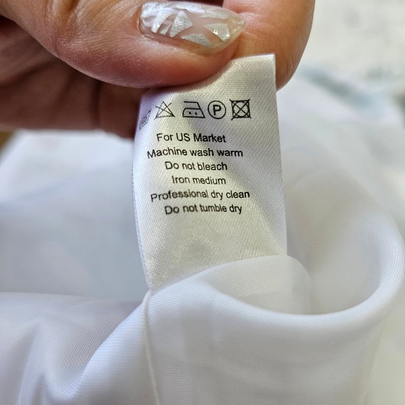 R Brand Women's‎ Baby Blue & White Stripe Linen Blend Sweetheart Dress. Size M - Picture 7 of 10